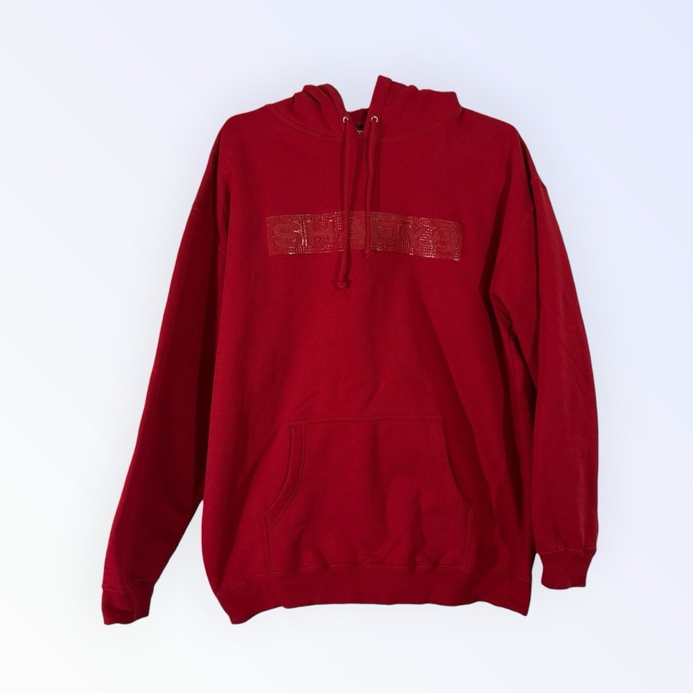SLIM SHADY HOODIE SHADY LTD MENS LARGE RED‎ BOX LOGO VINTAGE Y2K